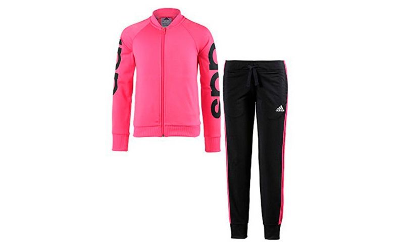 adidas tracksuit pink and black