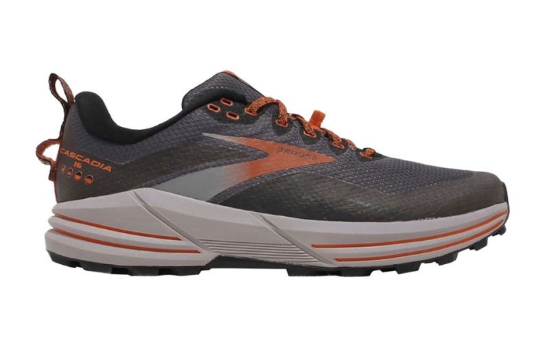 Brooks cascadia 16 gtx negro naranja - Amortiguacion ligera