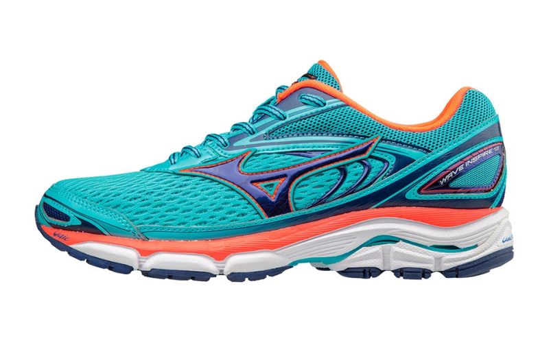 Mizuno Wave Inspire 13 Mujer Celeste Marino Coral